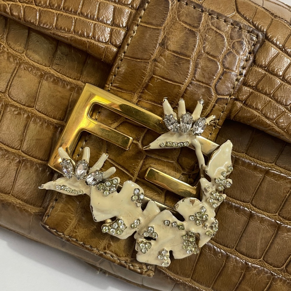 Rare! Vintage Fendi crocodile skin baguette bag - Picture 3 of 7